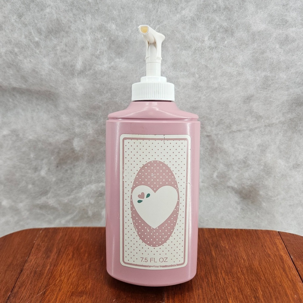 Softsoap Liquid Pump‎ Soap Dispenser Pink Heart 7.5fl oz Vtg Empty Bottle 1986